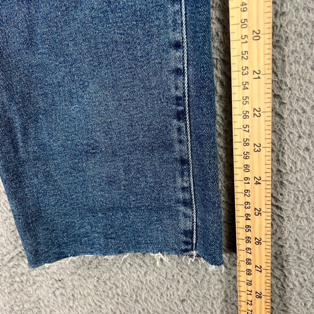 J.Crew Essential Straight Leg Womens Medium Wash Raw Hem Jeans 30 - Picture 5 of 12